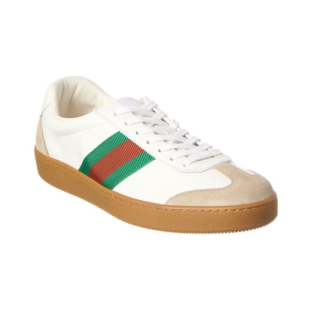 Gucci Leather & Suede Sneaker, White